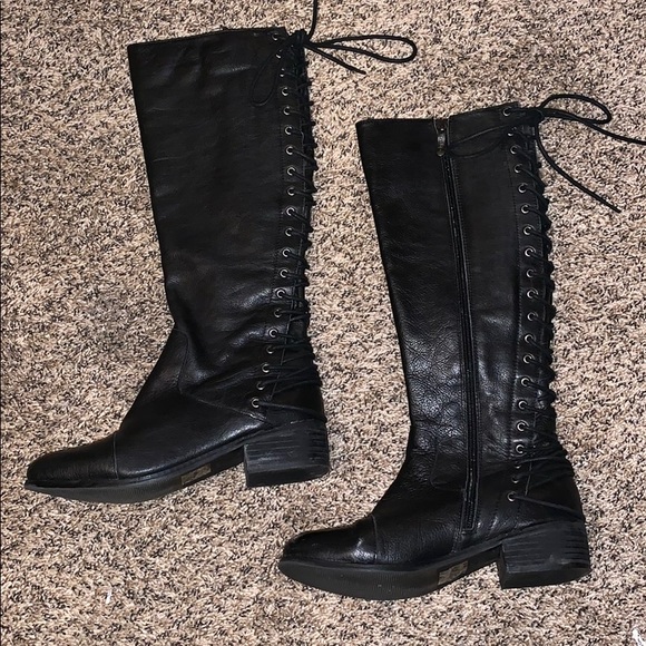 Shoes - Lace up detail just below knee boots